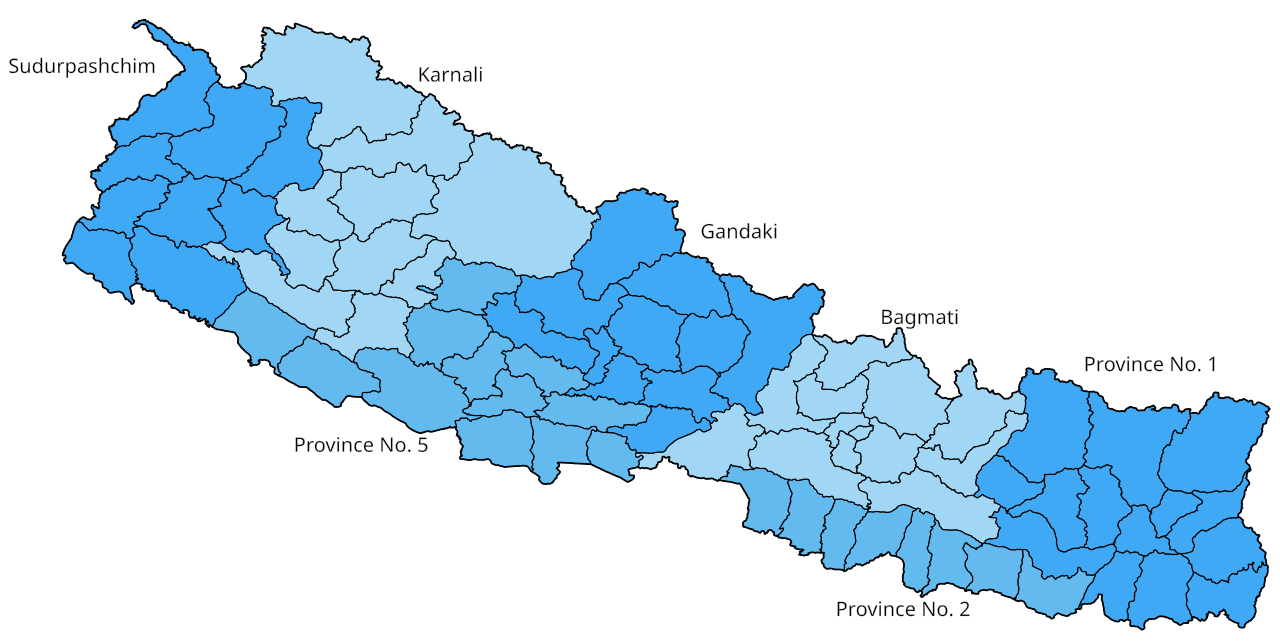Nepal Provinces Map